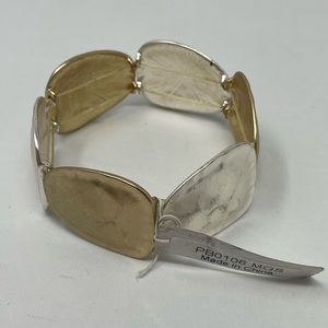- 🍒 3 for 30 🍒 Silver and  Gold Tone Stretch Bracelet